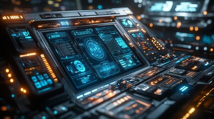 Obraz premium Future Technology Control Panel