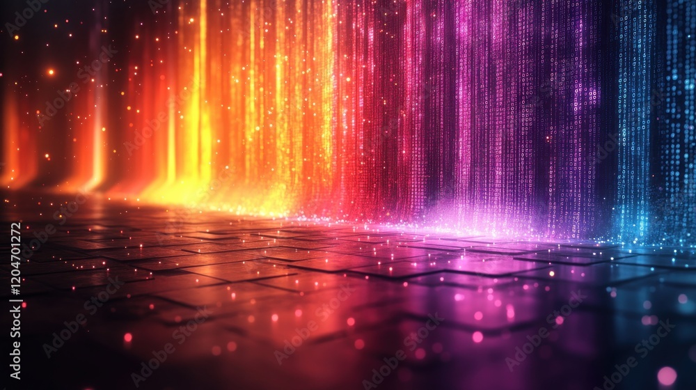 Aufkleber data flow visualization and analysis in big data technology artwork