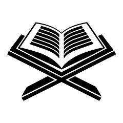 Minimalist Quran Book Symbol Vector.