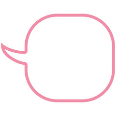 Pink speech bubble vector
