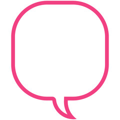 Pink speech bubble vector