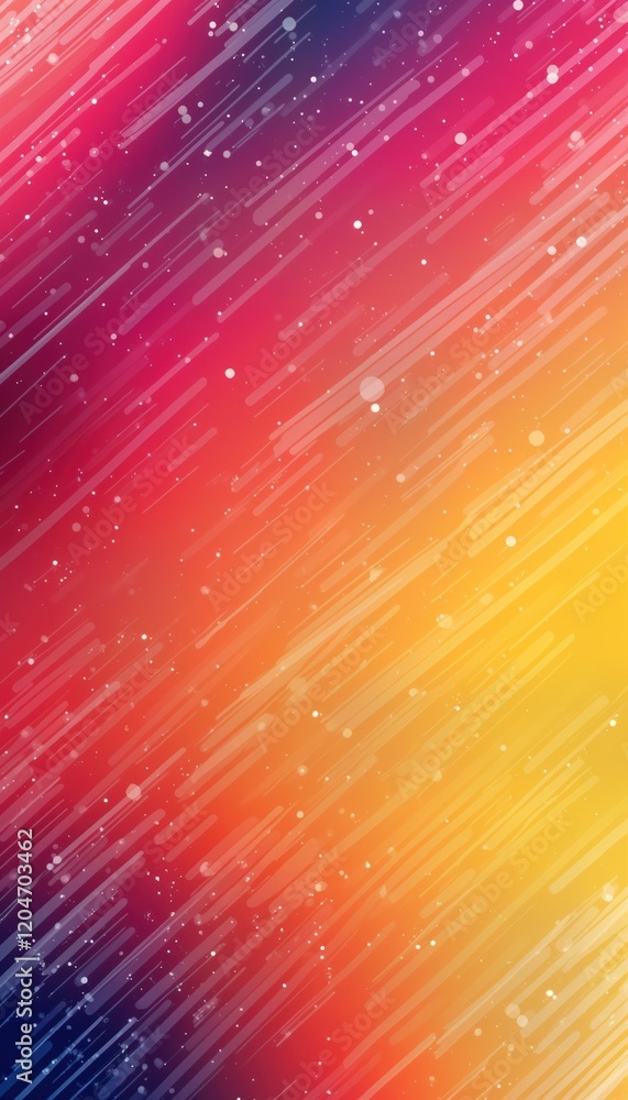 Aufkleber Dynamic abstract background design. Vibrant gradient hues of orange pink and yellow. Geometric lines and subtle textures create energetic visual flow. Abstract art style suitable for modern projects.