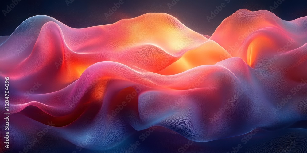Poster surreal translucent shapes abstract minimalism ethereal soft pastel