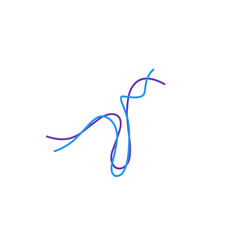 illustration of intertwined blue and purple threads