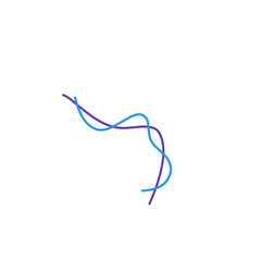 illustration of intertwined blue and purple threads