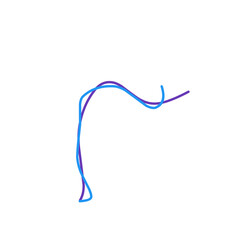 illustration of intertwined blue and purple threads