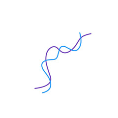 illustration of intertwined blue and purple threads
