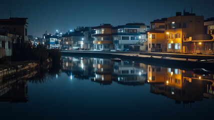 Obraz premium modern city with gleaming glass buildings, a busy crosswalk with people walking,