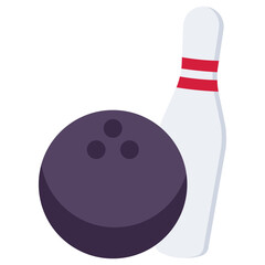 bowling ball and pins