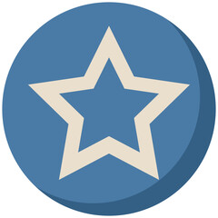 Star icon with blue background vector