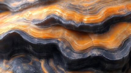 Obraz premium Abstract Black and Orange Textured Landscape