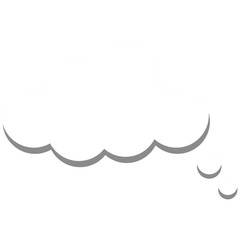 Cloud, thought, bubble speech, think vector