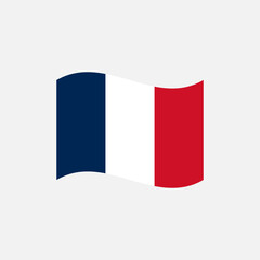 Flag of France national flag symbols, White Background