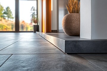 Close-up of Sliding Door Frame for Patio Terrace with Aluminium System