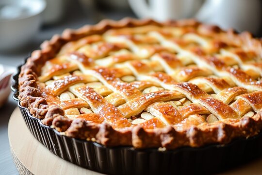 Almond flavored sweet Basbousa