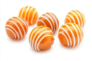 Obraz premium Caramel treats on a white backdrop