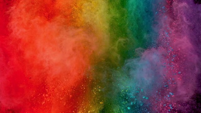 Super Slow Motion Shot of Bright Color Powder Background at 1000fps.