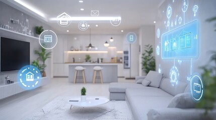 Smart Home Technology:  A Futuristic Living Space Visualization