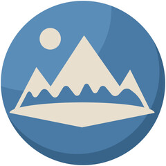 Blue travel icon