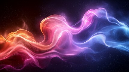 Abstract colorful smoke wave background.