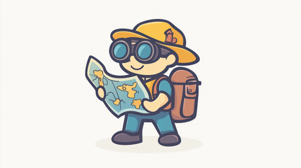 Fototapeta premium cartoon scientist