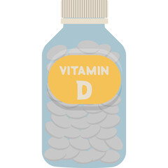bottle of vitamin D vector