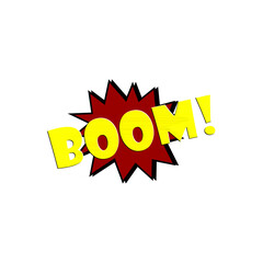 boom text comic version ilustration