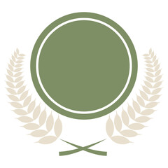 Badge laurel vector