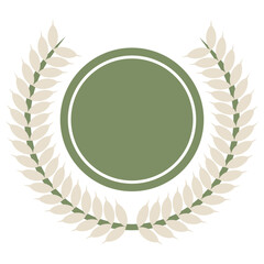 Badge laurel vector
