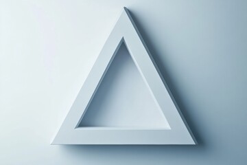Fototapeta premium Minimalist triangular frame on a light background showcasing modern design concepts and artistic interior aesthetics. Generative AI