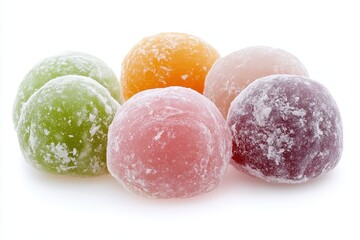 Delicious mochi on a light backdrop