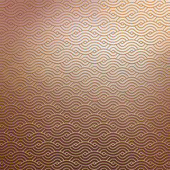 Elegant Japanese Red and Gold Wave Pattern &ndash; Luxurious Traditional Design