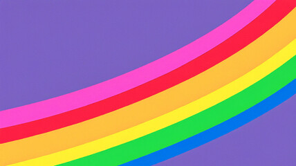 Obraz premium Vibrant Rainbow Design on a Purple Background