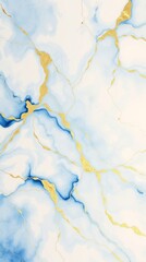 Obraz premium blue and gold watercolor marble background. abstract texture