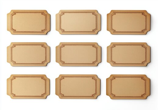 Blank Ticket Mockup Template for Event Entry, Movie, Cinema, Theater, Concert Ticketing, Customizable Design for Branding and Promotion