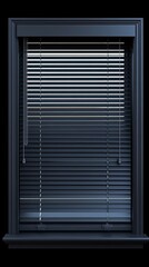 Fototapeta premium Dark Gray Venetian Blinds in a Window Frame