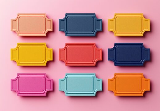 Blank Ticket Mockup Template for Event Entry, Movie, Cinema, Theater, Concert Ticketing, Customizable Design for Branding and Promotion