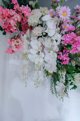 wedding decoration flower backdrop, colorful background