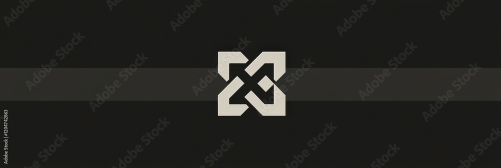 Aufkleber unique geometric logo design showcasing creativity and modern aesthetics in a minimalist format. gen
