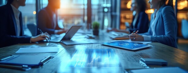 Diverse Global Business Team Collaboration Data Analysis Insights Visualization