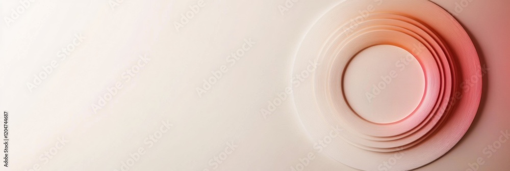 Poster Abstract circular patterns showcase a blend of soft colors and smooth textures in a minimalist design setting. Generative AI