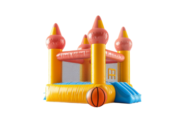 Bounceland Castle Daydreamer Inflatable Isolated on Transparent Background
