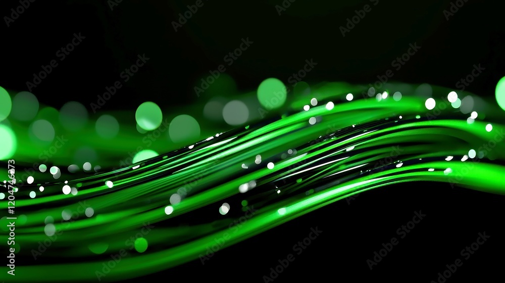 Poster vibrant emerald swirl, a dynamic green abstract backdrop featuring fluid shapes and layers, creating