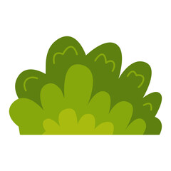 Grass Border Illustration with Trendy Cartoon Design. Isolated on White Background. Vector Clipart