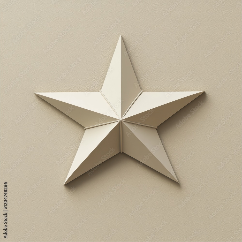 Aufkleber decorative five pointed star design in neutral color suitable for modern home decor. generative ai