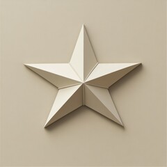 Decorative five pointed star design in neutral color suitable for modern home decor. Generative AI