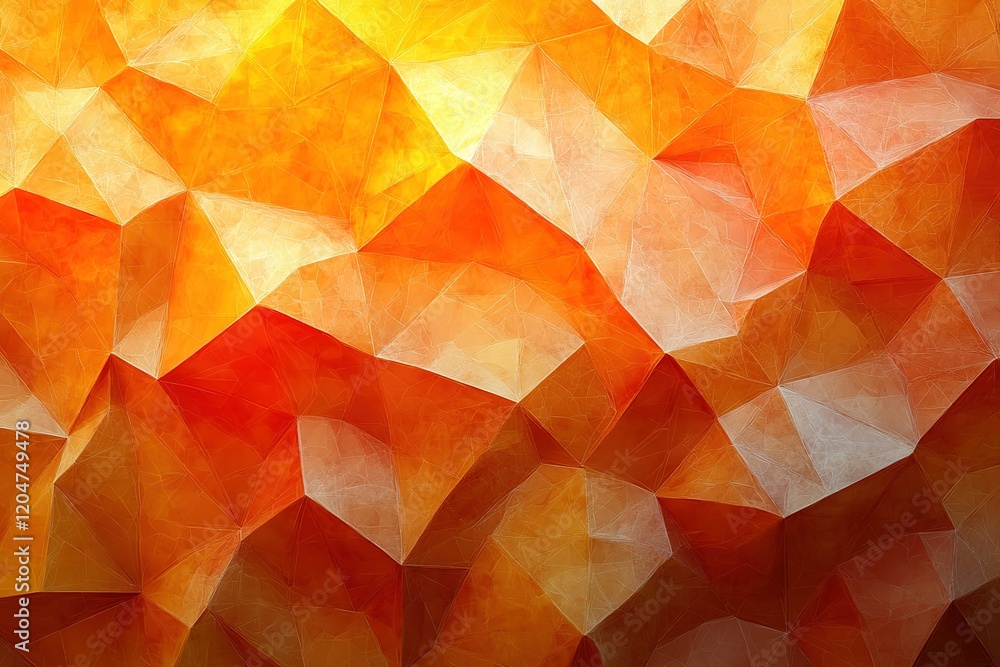 Poster abstract orange and red geometric background. low-poly style, textured surface. ideal for design pro