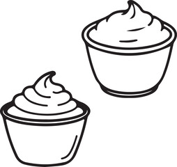 isolated  yogurt cupcake icon, yogurts icon Vector , yogurts Silhouette,color yogurt symbol, yogurt icon set, black yogurt icon, yogurt for logo, yogurt Vector illustration, Vector Graphic, EPS 