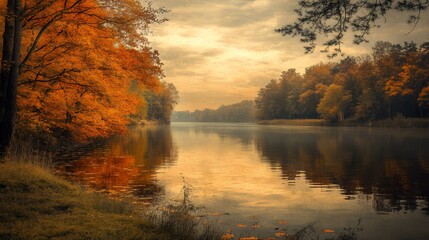 Autumn Lake Landscape