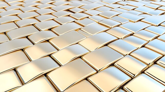 Gold and Silver Cubes Abstract Background Texture